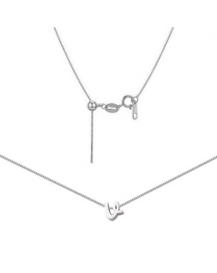 Oceľový náhrdelník s písmenom