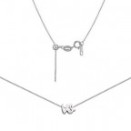 Oceľový náhrdelník s písmenom