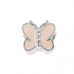 Navliekací oceľový prívesok korálek motýľ