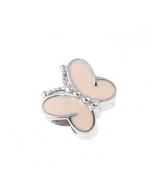 Navliekací oceľový prívesok korálek motýľ