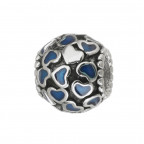 Navliekací ocelový prívesok korálik so srdiečkami