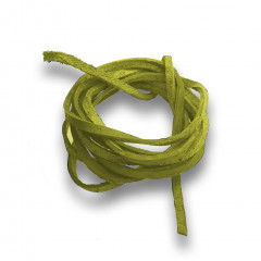 Rezaná kožená šnúrka žltá, hr. 2 mm, dĺžka 100 cm