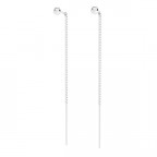 Strieborné visiace náušnice