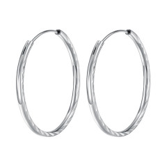 Strieborné náušnice kruhy 30 mm