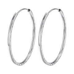 Strieborné náušnice kruhy 45 mm