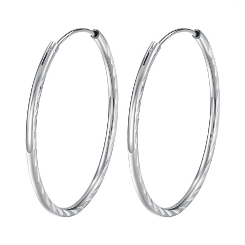 Strieborné náušnice kruhy 45 mm