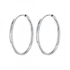 Strieborné náušnice kruhy 25 mm