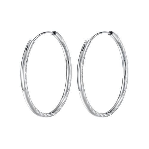 Strieborné náušnice kruhy 25 mm