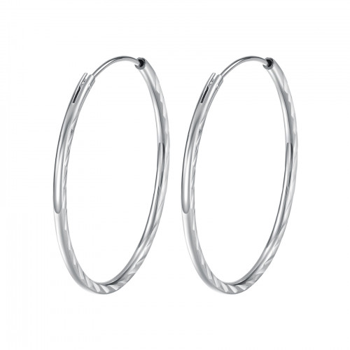 Strieborné náušnice kruhy 40 mm