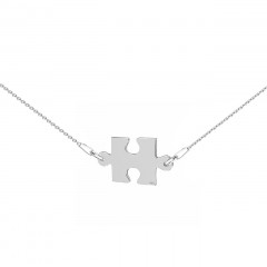 Strieborný náhrdelník puzzle