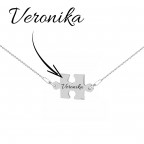 Strieborný náhrdelník puzzle