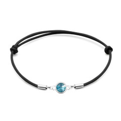 Strieborný náramok s Crystals from Swarovski® Aquamarine