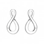 Strieborné náušnice nekonečna