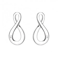 Strieborné náušnice nekonečna