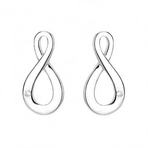 Strieborné náušnice nekonečna
