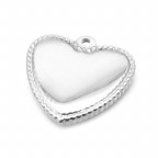 Oceľový prívesok srdiečko