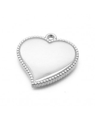 Oceľový prívesok srdiečko