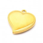 Pozlátený oceľový prívesok srdiečko