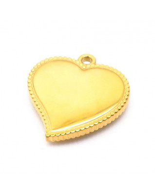 Pozlátený oceľový prívesok srdiečko