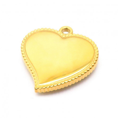 Pozlátený oceľový prívesok srdiečko