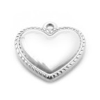 Oceľový prívesok srdiečko