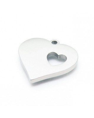 Oceľový prívesok srdiečko