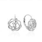 Strieborné dámske náušnice ruže