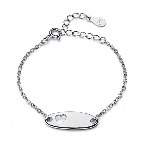 Detský strieborný náramok s doštičkou