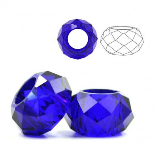 Sklenená navliekacia korálka Rondelle