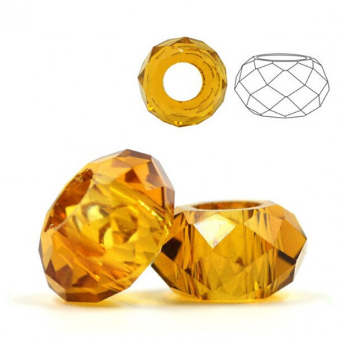 Sklenená navliekacia korálka Rondelle