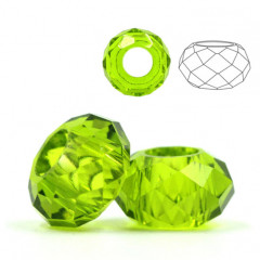 Sklenená navliekacia korálka Rondelle