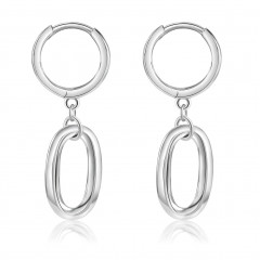 Visiace strieborné náušnice