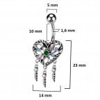 Piercing do pupku - lapač snov