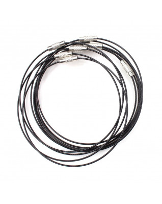 Čierne oceľové lanko - struna na krk