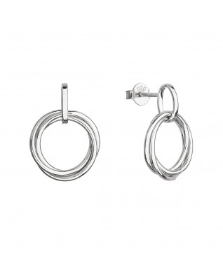 Strieborné náušnice tri krúžky