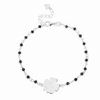 Strieborný náramok štvorlístok