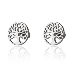 Strieborné dámske náušnice - strom života