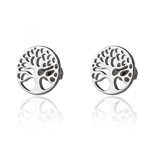 Strieborné dámske náušnice - strom života
