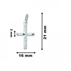 Strieborný prívesok - kríž
