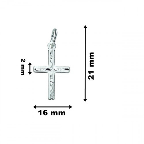 Strieborný prívesok - kríž