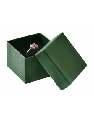 Zelená darčeková krabička na prsteň/náušnice