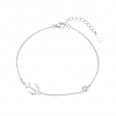 Dámsky strieborný náramok kotva
