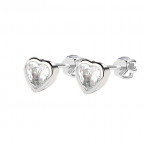 Strieborné skrutkovacie náušnice srdiečka