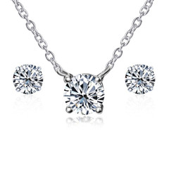 Set strieborný náhrdelník + náušnice