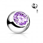 Náhradní kulička s kamínkem 1,2 x 3 mm