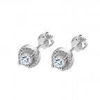 Strieborné skrutkovacie náušnice