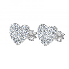 Strieborné skrutkovacie náušnice srdiečka