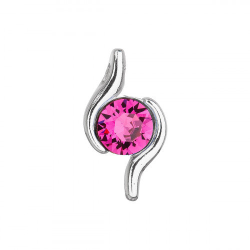 Strieborný prívesok so Swarovski kryštálom, Fuchsia