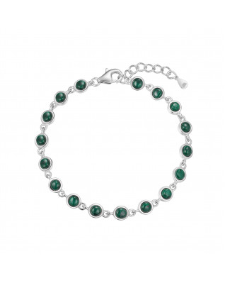 Dámsky strieborný s malachitom