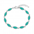 Dámsky strieborný náramok s tyrkysom